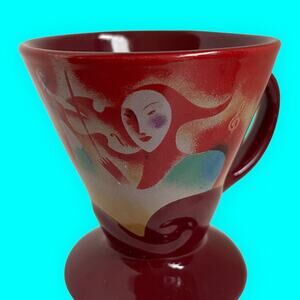 Vintage Frangelico Liqueur Expresso Demitasse Mug Signed Linda Fritchtel